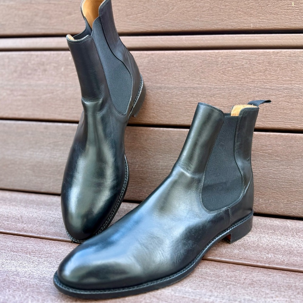 Beckett Simonon Black Leather Chelsea Boots